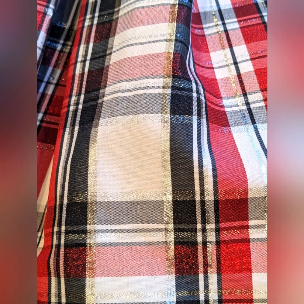 NWOT..Bonnie Jean metallic plaid Holiday party dress size 4 - Picture 6 of 7
